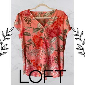NWT Pink Floral Summer Blouse/Top | LOFT